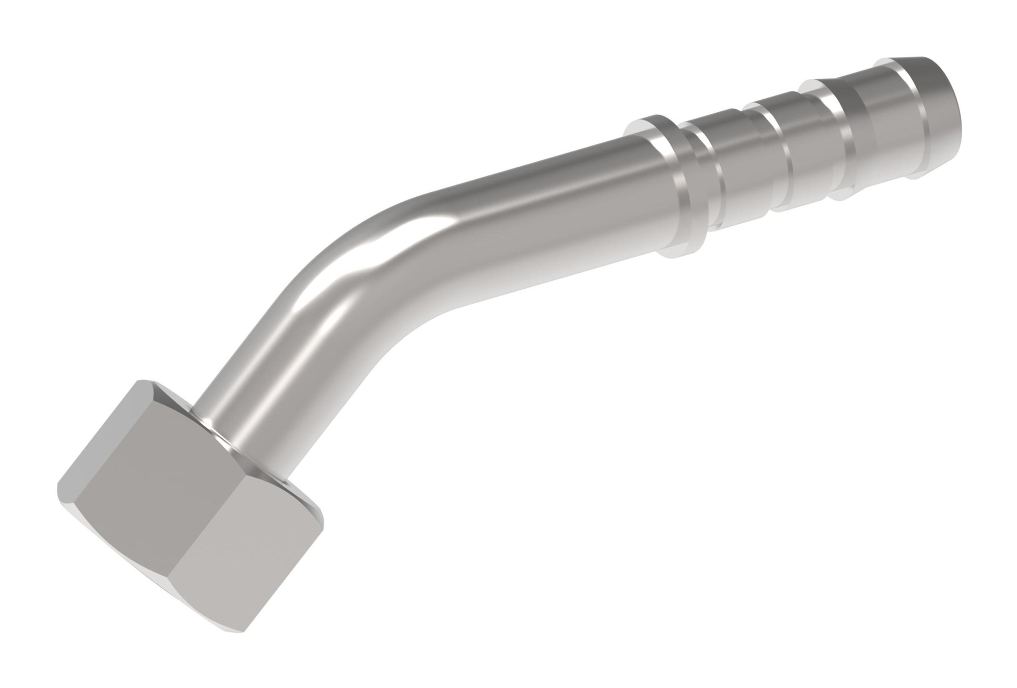 HOSE NIPPLE, EZ/10, TBEOL-F/10, CS, 45D