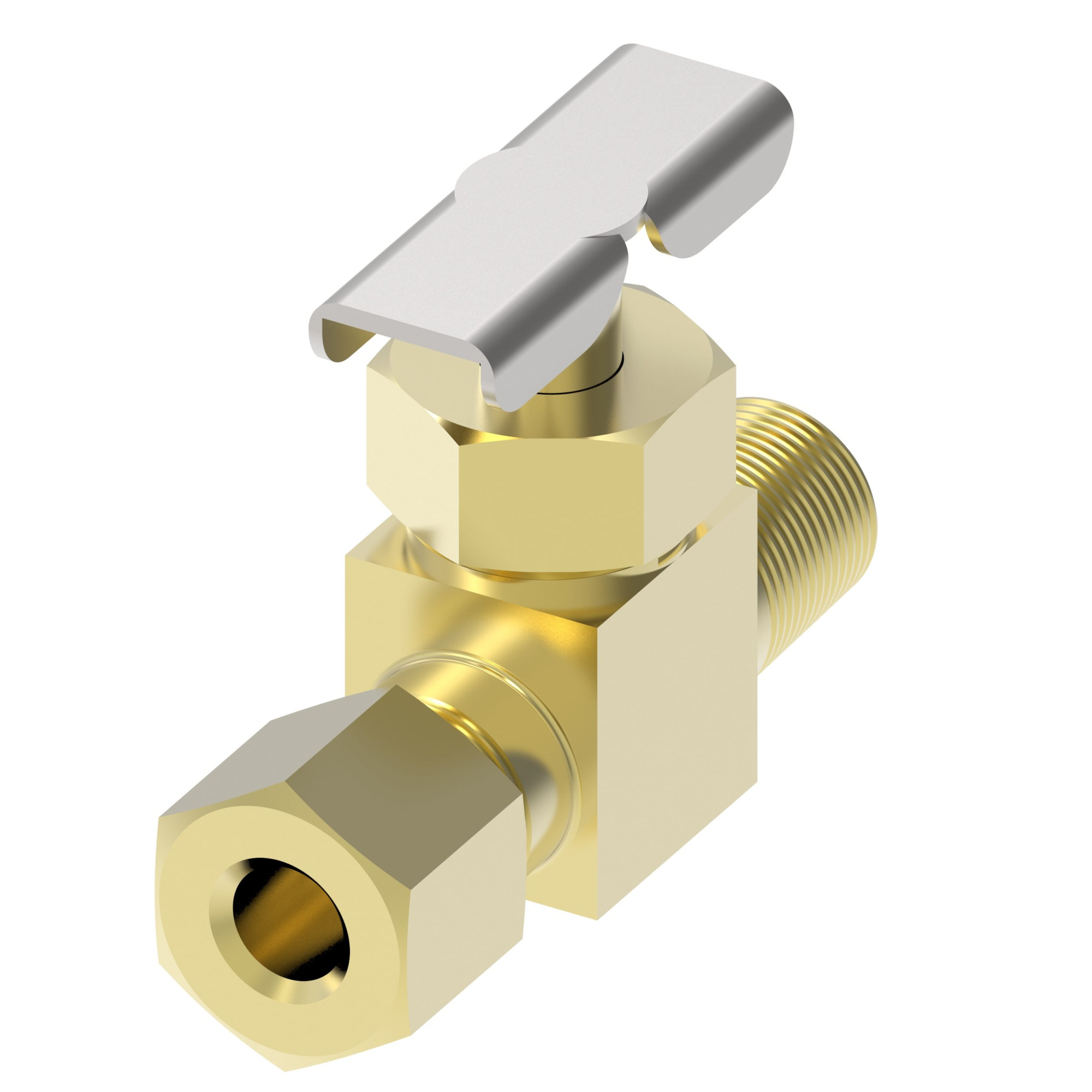 VALVE BRASS SELFALIGN STR -6T x 1/4 MP