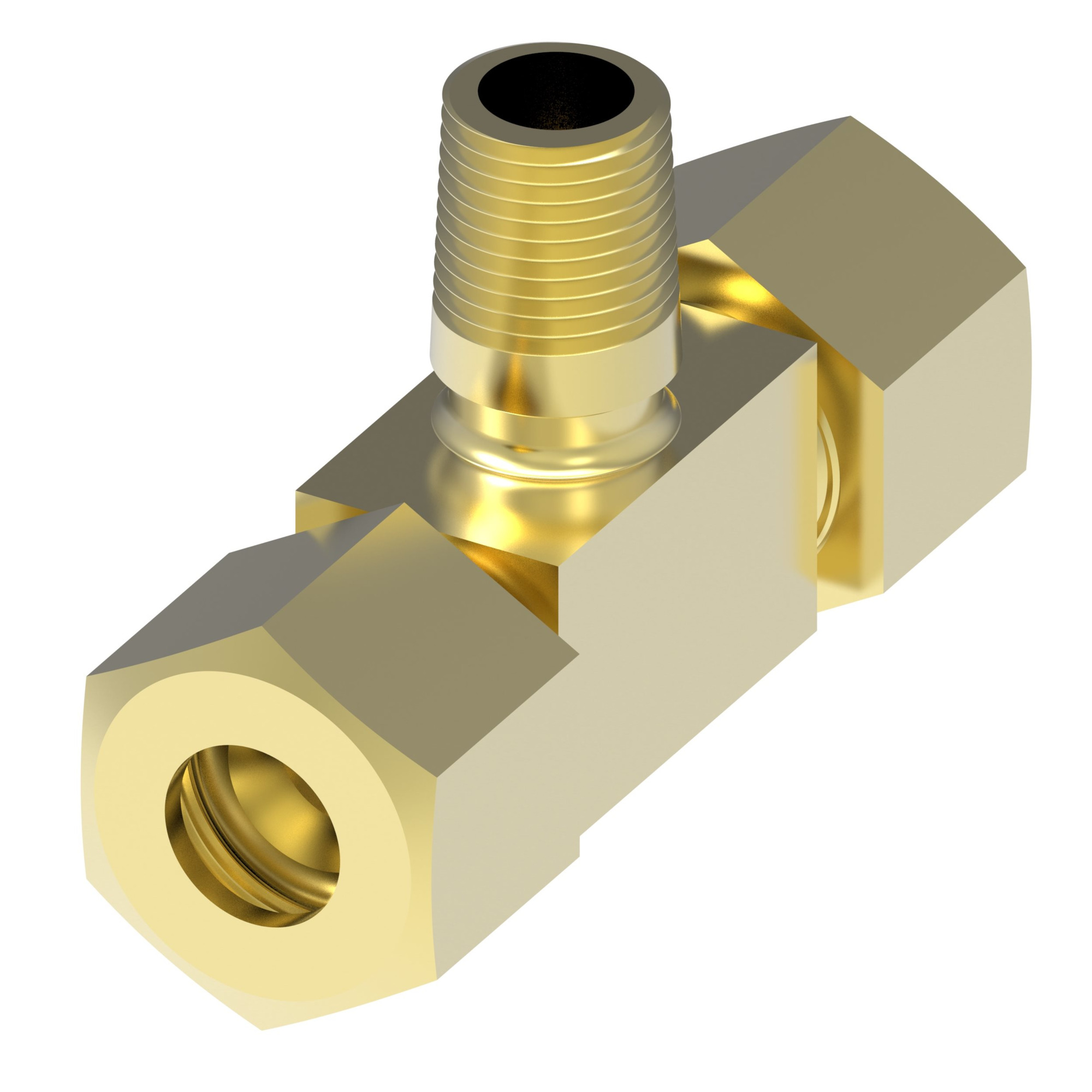 Adapter Selfalign Brass TEE T x T x MP