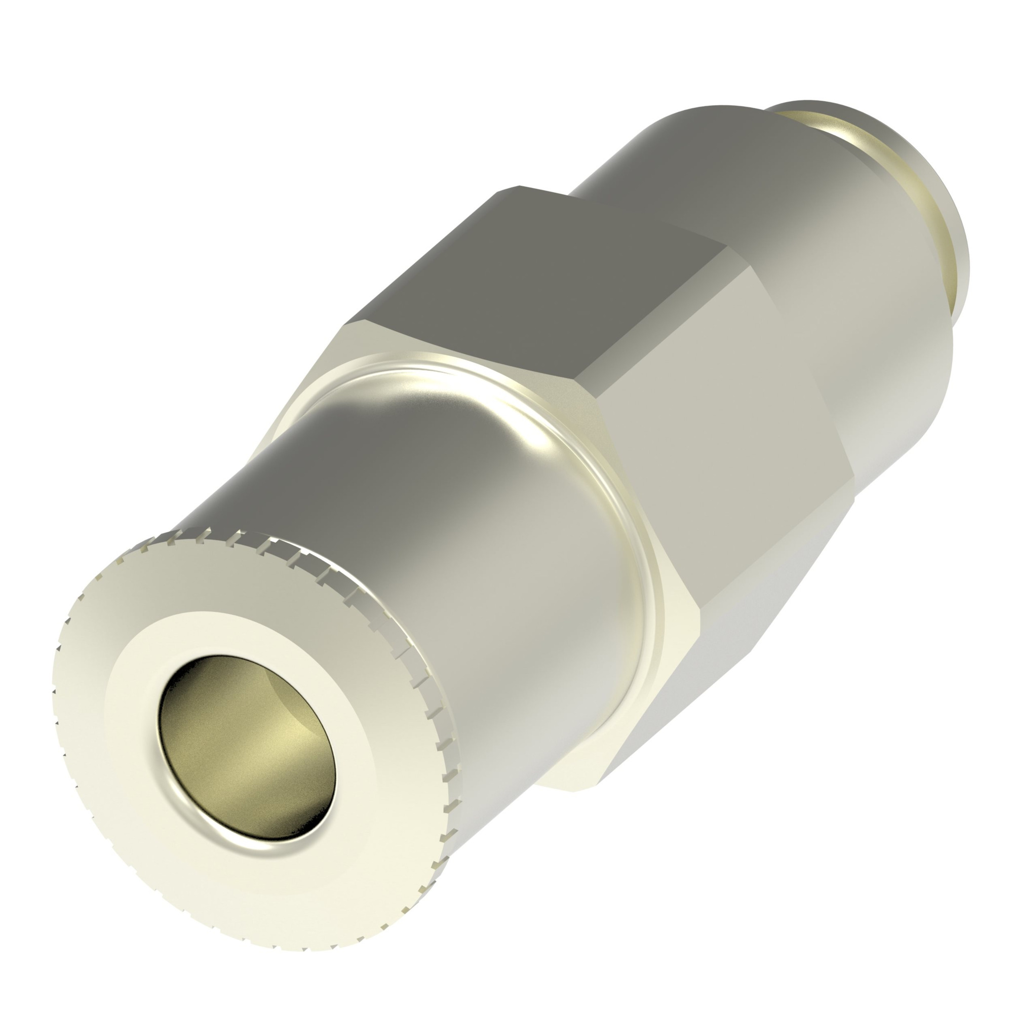 BRASS PUSH CONN-PL-STR,1168P,2.5,2.5