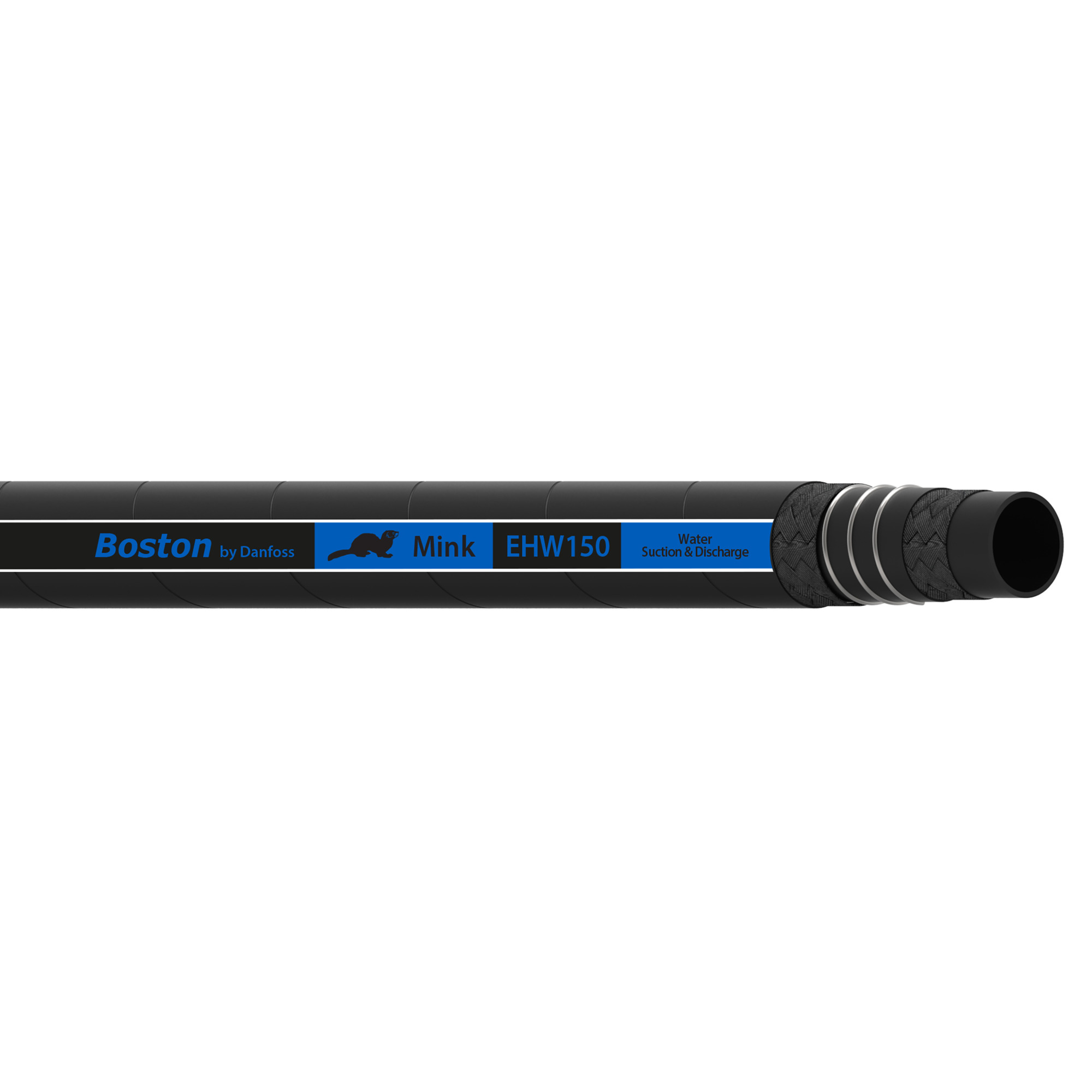 HOSE-BOS, EHW150, -128, WATER, BK, 100FT