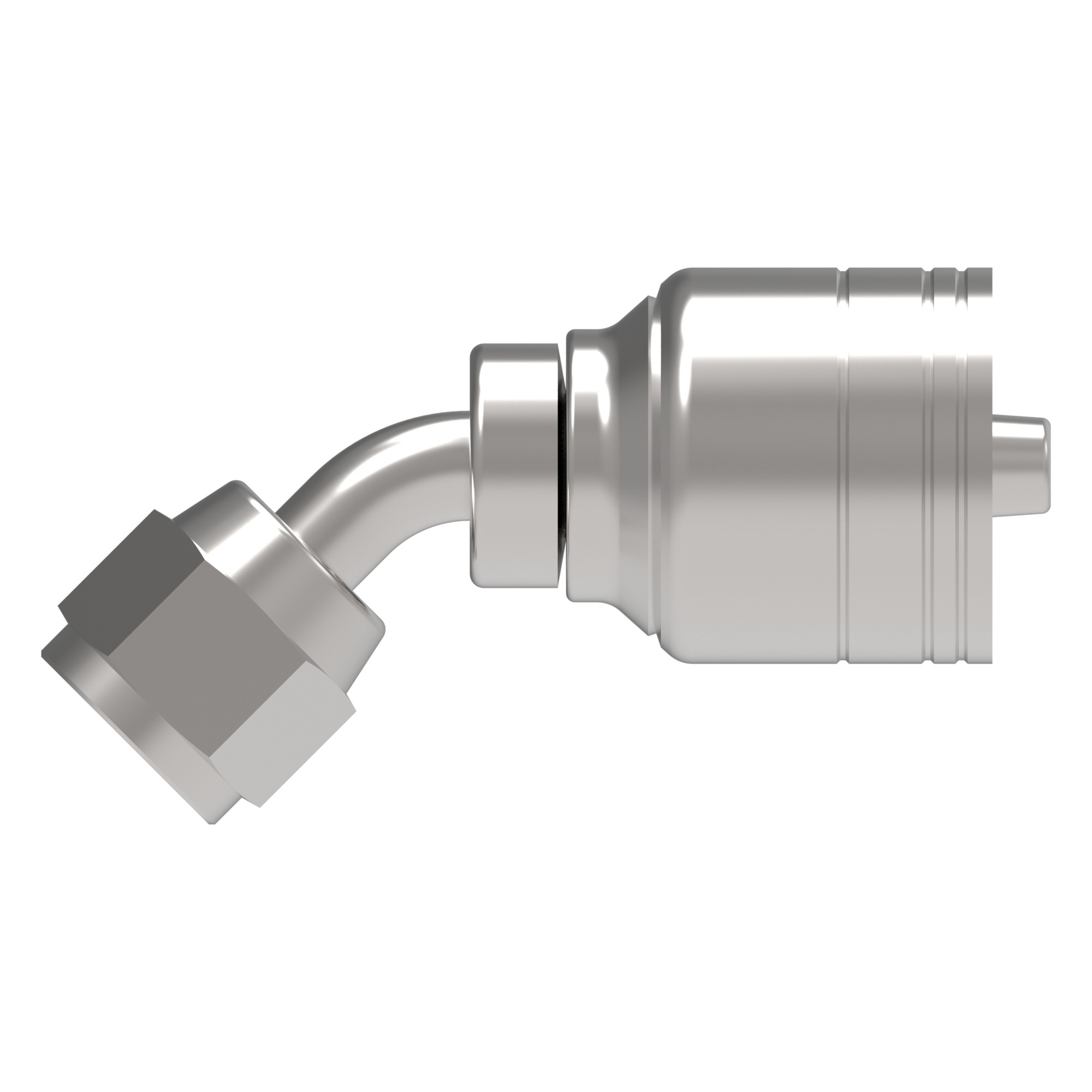 HOSE FTG, 1A/04, JIC-F/06, CS, 45D