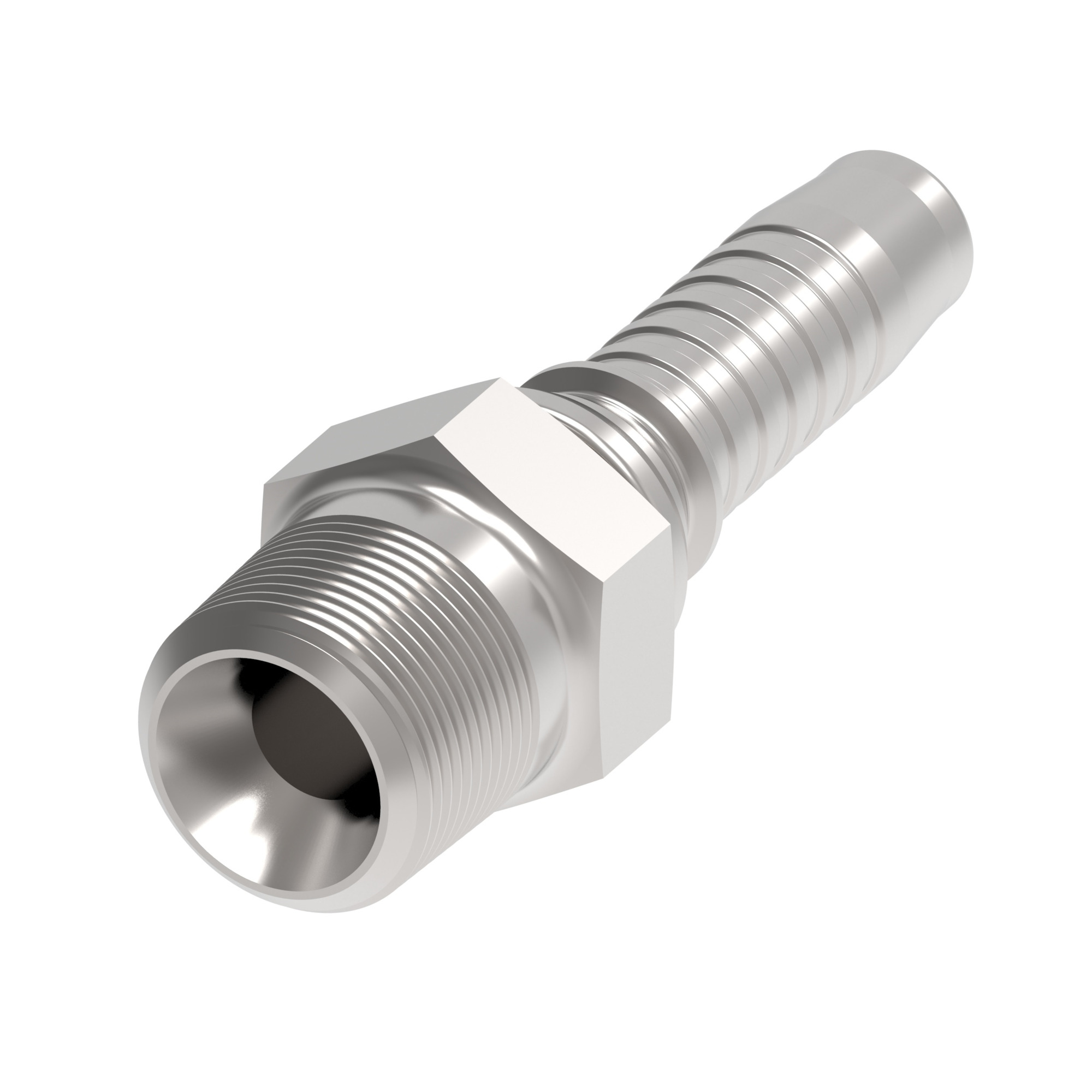 HOSE NIPPLE, 1W/08, NPTF-M/08, CS, STR