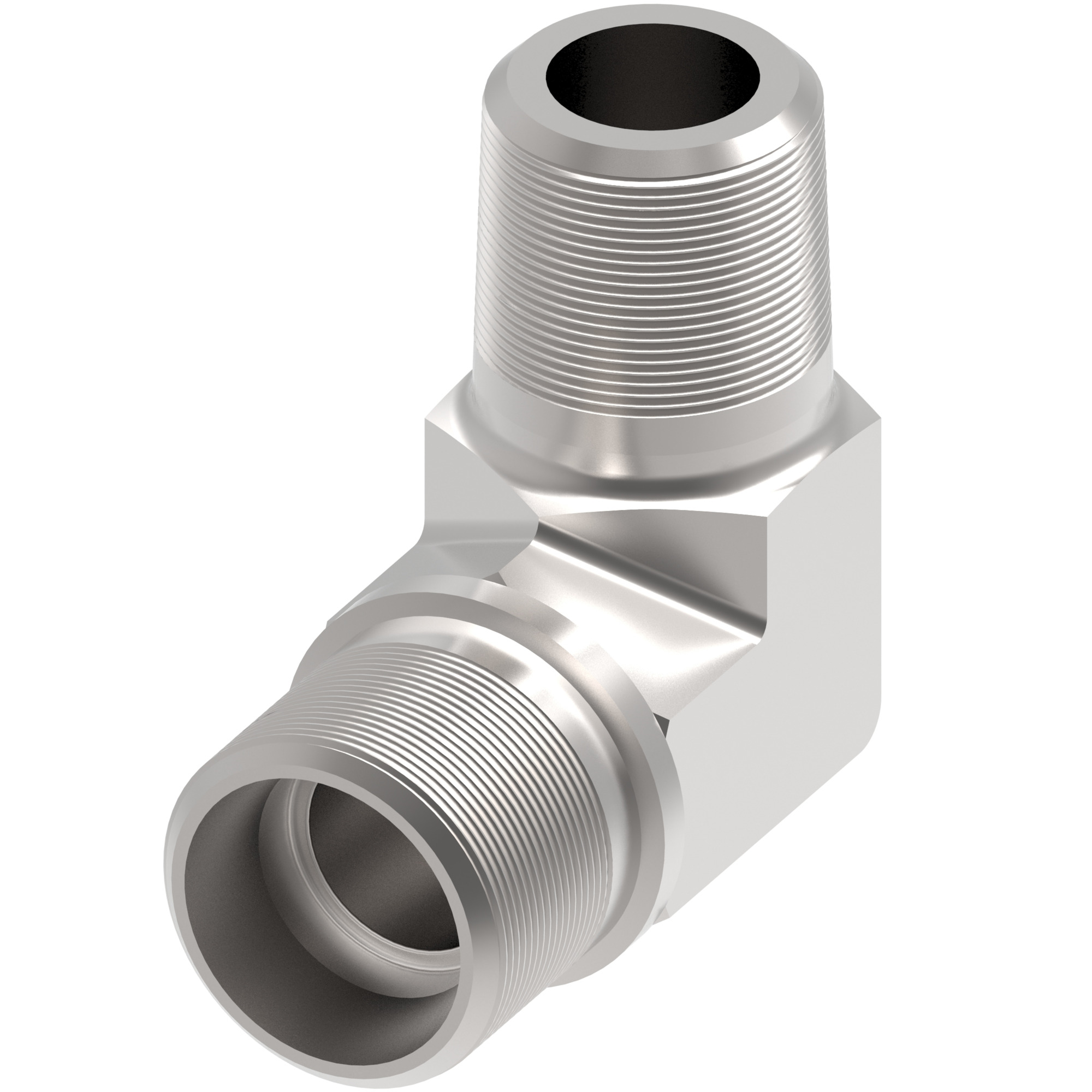 Adapter Flareless Steel 90D Tube x MP