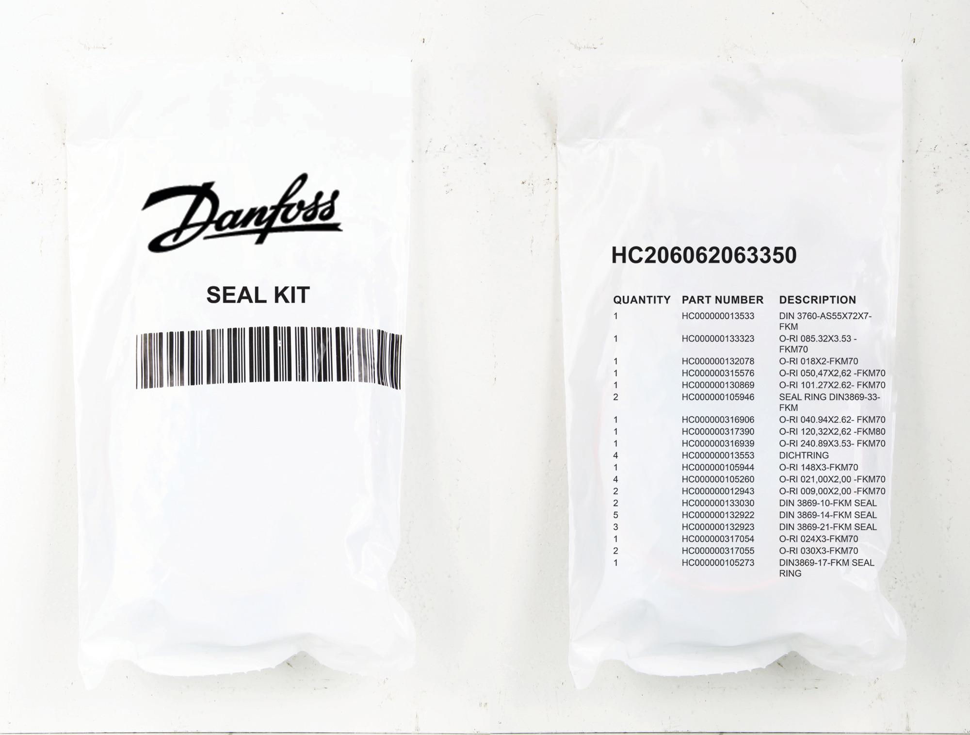 SVC KIT-SEALS BP, W-130/180 FKM