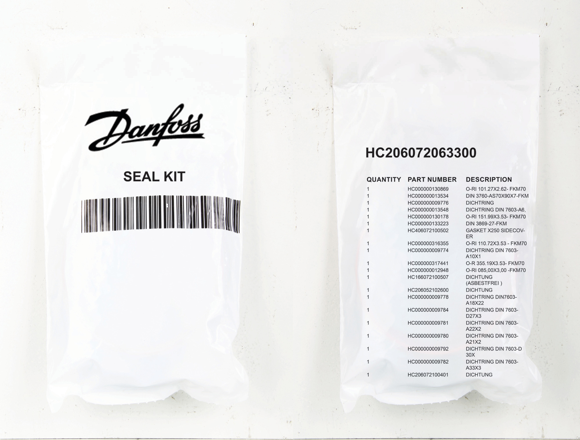 SVC KIT-SEALS BP, X-250 FKM