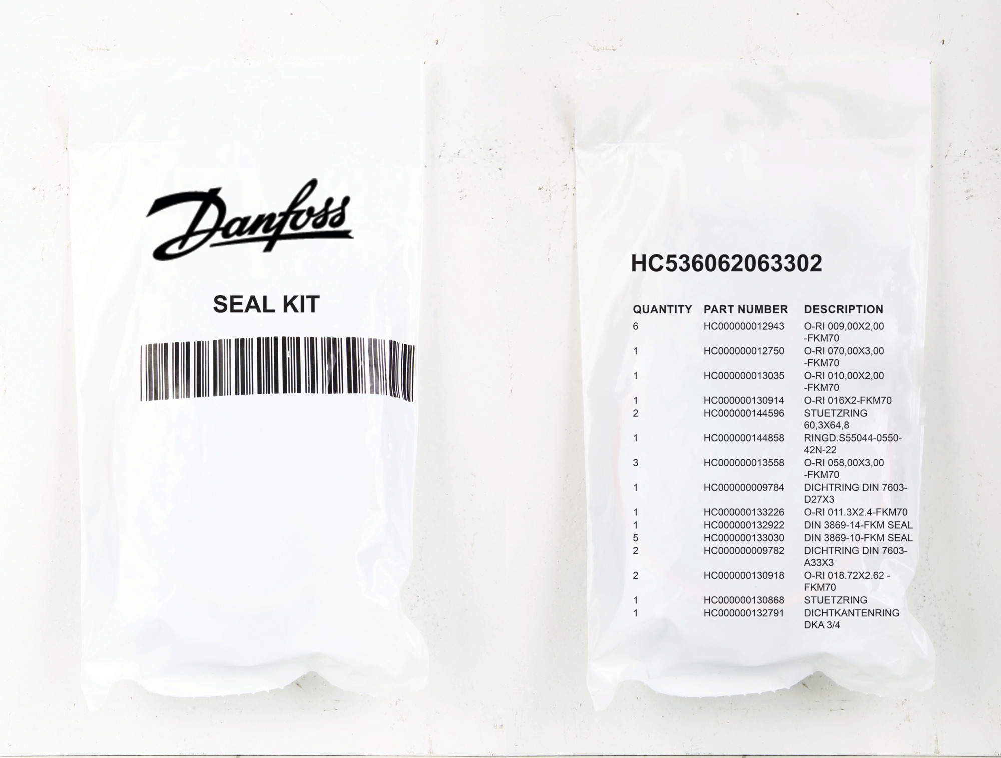 SVC KIT-SEALS, DF/LR 130/180 FKM