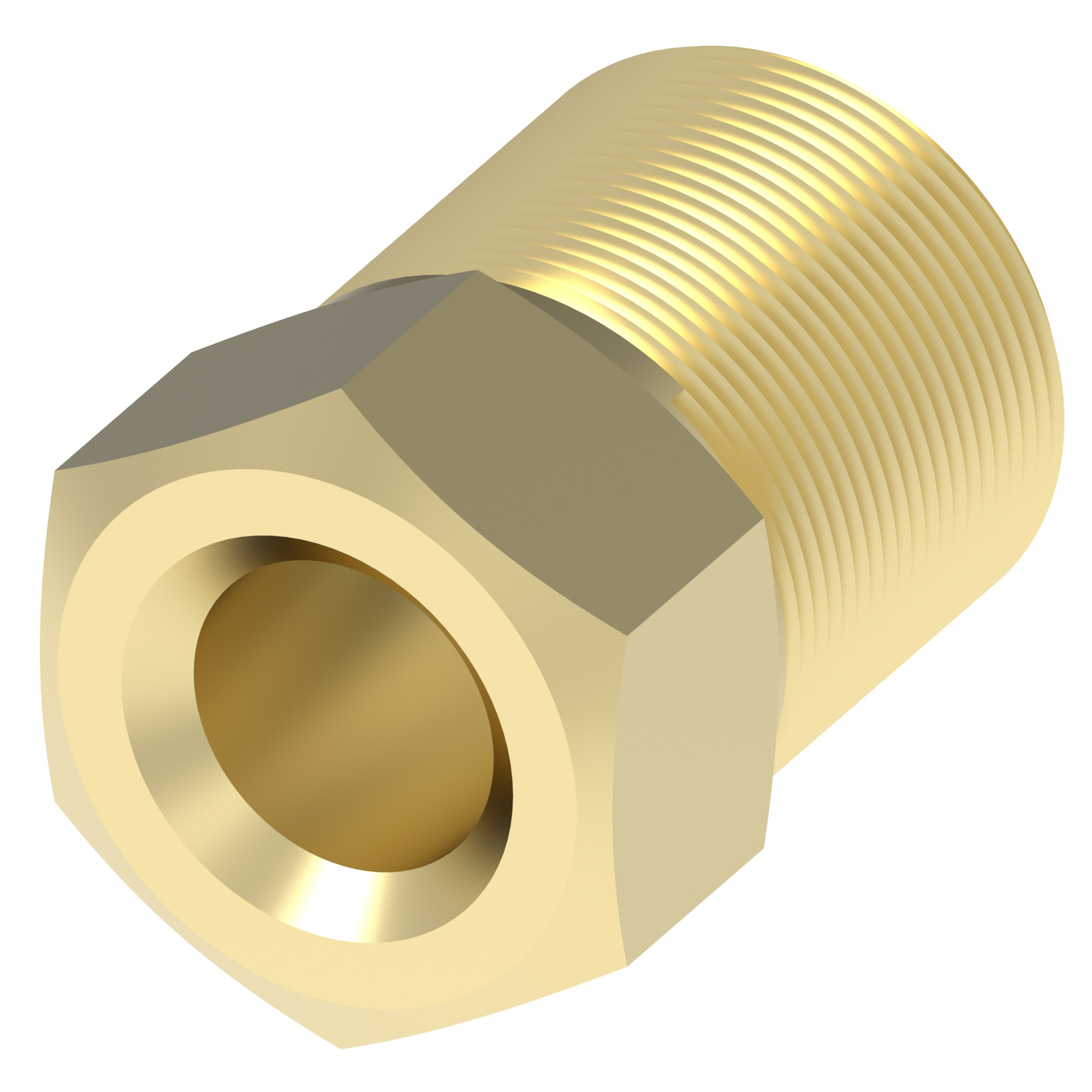 BRASS INVERTED-TUBE NUT,100,03
